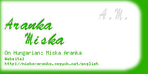 aranka miska business card